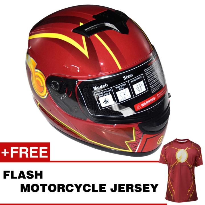 The Flash Full Face Motorcycle Helmet (DC Justice League Official