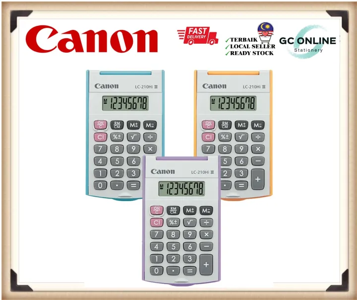 Canon Calculator LC-210HI III 8 Digits/Handheld/360’ Hard Cover/Pocket ...