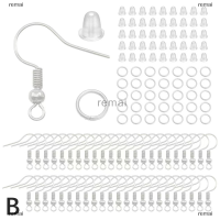 remai ตะขอเกี่ยวหูสแตนเลส100ชิ้นตะขอเกี่ยวอุปกรณ์ทำต่างหูแบบทำมืออุปกรณ์เสริมเครื่องประดับสำหรับทำชิ้นส่วนต่างหู