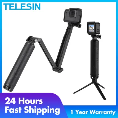 Telepin ขาตั้งแบบสามขาเซลฟี่กันน้ำมือจับ3ทาง,อุปกรณ์เซลฟี่แบบลอยน้ำได้ขาตั้งเดี่ยวสำหรับกล้อง Go Pro ฮีโร่10 9 8 7 6 5 4 Insta360 Osmo Action 2