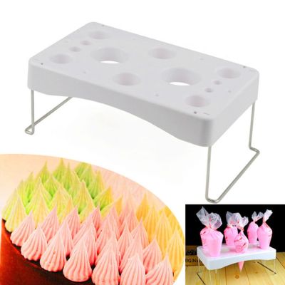 【hot】 Folding Piping Rack Pastry Holder Table Storage for