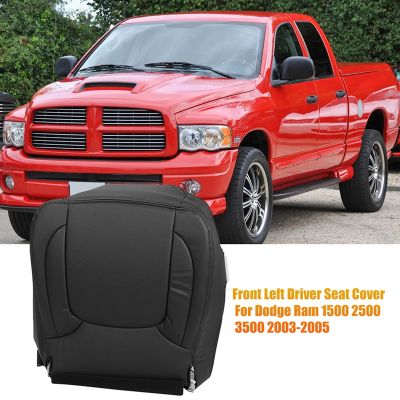 Car Bottom Seat Cover Front Driver Side PU Leather Black Seat Cushion Cover Driver Seat Cover for Dodge Ram 1500/2500/3500 2003-2005