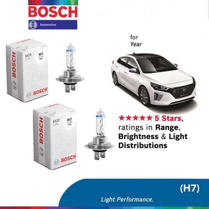 Bosch ECO H7 Headlight Bulb for Hyundai Ioniq Hybrid 2016 Present