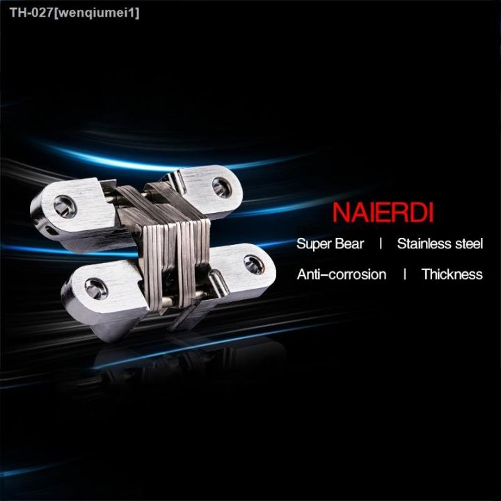 2pcs-naierdi-304-stainless-steel-hidden-hinges-seven-size-invisible-concealed-folding-door-hinge-for-kitchen-furniture-hardware