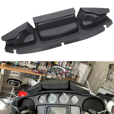 Windshield Bag Three Pocket Batwing Fairing Pouch for 2014-2022 Touring Electra Glide, Street Glide Tri Glide