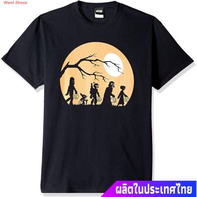 เสื้อยืดผ้าฝ้ายพิมพ์ลาย เสื้อยืดคอกลมเสื้อยืดแขนสั้น STAR WARS Licensed Halloween The Haunt Mens Tee Sports T-shirtS-3X  43UR