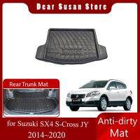 เสื่อฝาหน้าฝาหลังกระโปรงรถสำหรับ Suzuki SX4 S-Cross JY Crossover 2014 ~ 2020พรมอุปกรณ์คลุมกระเป๋าเดินทางถาดแผ่นรองวงจรพื้นที่ซับตกแต่งแบบกำหนดเอง