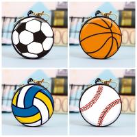 Circular tinplate keychain zero wallet Sports 3D ball storage box storage bag Childrens small gift card bag kid bag