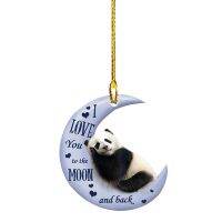 ☑✳❉ Love You To The Moon And Back Ornament 2D Love You To The Moon And Back Ornament Car Mirror Hangings Accessories Funny Moon Car