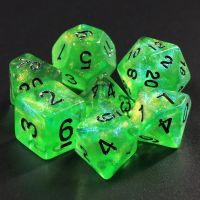 Emerald Enchantment Dice Set of 7 | ลูกเต๋า Dice For DnD D&amp;D MTG RPG TRPG เกมกระดาน บอร์ดเกม Game ไพ่ทาโรต์ Magic เมจิก