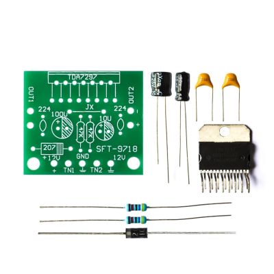 【YF】◕✜☼  1set TDA7297 amplifier board spare parts dc 12v grade dual audio encoding 15w electronic diy kit