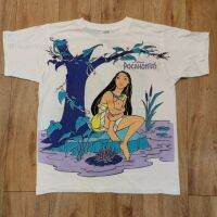 POCAHONTAS 1997 MOVIE DISNEY OVERPRINT เสื้อลายการ์ตูน เสื้อวง เสื้อทัวร์