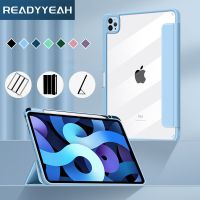 For iPad Case Air 4/5th Pro 11 12.9 3/4/5/6th Mini 6th Cases For iPad 9/10th Generation Silicone Transparent Leather Cover Funda Cases Covers