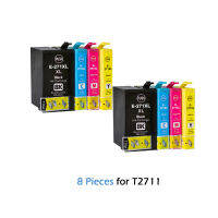 Epson T2713พนักงาน8ชิ้น WF-7610 27 XL หมึก WF-3640 WF-3620 WF-7110สำหรับเครื่องพิมพ์ T2711 T2714 T2711 T2712ตลับสแกนเนอร์