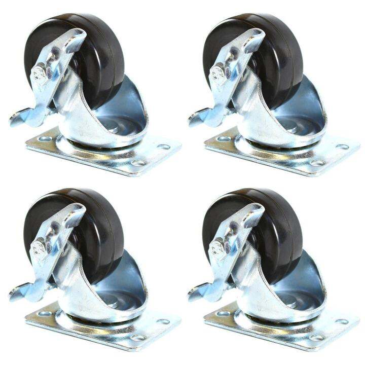 COT 201075 FLAT SWIVEL WITH BREAK RUBBER CASTER WHEEL | Lazada PH