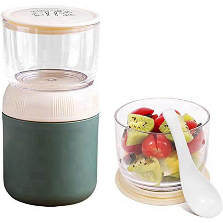 oatmeal-cup-oatmeal-insulated-yogurt-cup-two-in-one-practical-400ml-300ml-with-spoon