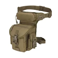 {PYAO Travel Department Store}Men Sports Solid Color Camouflage Print Leg Bag Hip Drop Belt Waist Fanny Pack Men Waist Bag Canvas Fanny Pack Phone Leg Bags