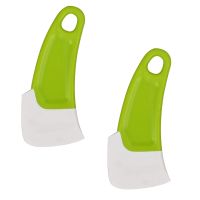 2X Household Cleaning Spatula Grease Heat-Resistant Cleaning Flexible Thickened Scraper Pan Scraper Tool Green