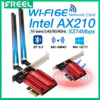 Wi-Fi AX210 Intel 6E-Band PCI-E บลูทูธไร้สาย5.3การ์ดเน็ตเวิร์ก2.4 Ghz/ 5GHz/6GHz 802.11AX AX210NGW Wi-Fi สำหรับ AX200NGW พีซี