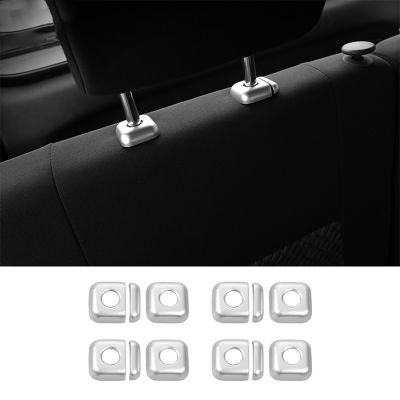 Car Seat Headrest Adjust Button Trim Cover Decoration Stickers Accessories SpareeParts for Suzuki Jimny 2007-2017 Interior Accessories, Silver
