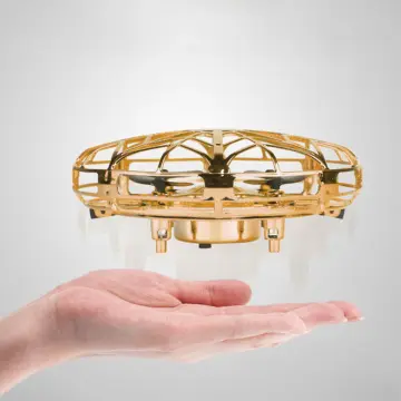 Mini Flying Saucer Gyro Ball Toy Hand Control Drone With LED
