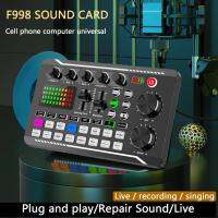 ?Best sound card 2022?F998Sound card Mixer 11 live Effects เสียงไมโครโฟน การ์ดเสียงการผสมเสียงเครื่องขยายเสียงติดคอนโซลสำหรับโทรศัพท์, PCของแท้รับประกัน1ปี