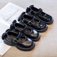 COD DSGRTYRTUTYIY Casual Fashion Children Mary Jane Shoes 2023 New Style Girls Velcro Lazy Princess Baby Bow Reflective Black Performance Primary School Students Thick-Soled Anti-Slip Martin S