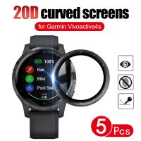 Screen Protector for Garmin Vivoactive 4 4s  20D Curved Edge Full Coverage Soft Protective Film for Garmin Active S (Not Glass) Printing Stamping