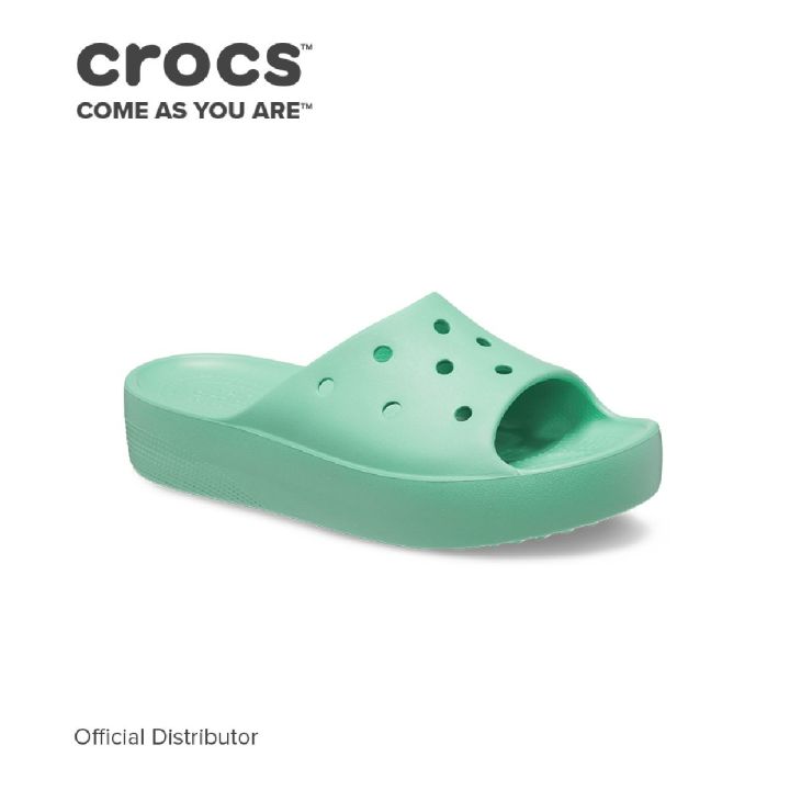 Crocs Women's Classic Platform Slide in Jade Stone | Lazada PH