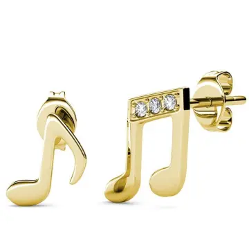 music stud earrings