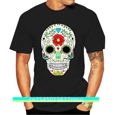 Mexican Skull Cotton T Shirt For Men Shirt Design Summerautumn Clothing Shirt