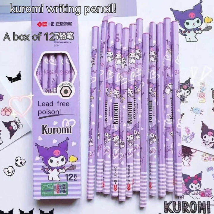 Sanrio Cartoon 60120pcs Pencils Kuromi Pupils Kawaii Stationery Hb ...