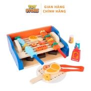 Bộ đồ chơi nấu ăn cho bé gái bằng gỗ toystore FUDAER bếp nướng BBQ gỗ