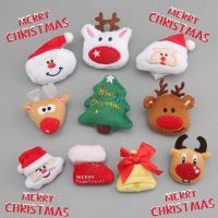 Christmas Brooch Santa Elk Holiday Gift Backpack Clothes Decoration Cute Accessories Fabric Cartoon Handmade Doll Wholesale