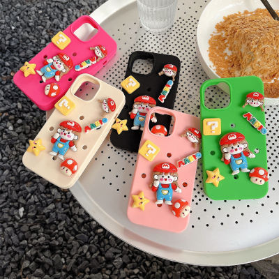 Silicon Excellent Classic Animation Element Pattern Colorful Fashion Sense Pink Style Crocs Like Air holes Design for Charms For Samsung And Apple iPhone 14 13 12 11 Pro Max Case