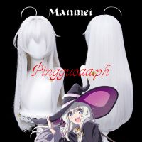 HOT”Manmei วิกผมคอสเพลย์ ยาว 70 ซม. ทนความร้อน สีขาว สีเงิน สําหรับปาร์ตี้ฮาโลวีน