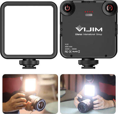 ULANZI Select VL-81 LED Video Light w Softbox, Portable Light for Photography Cold Shoe On-Camera Video Lights CRI95+ 3200K-5600K Bi-Color 3000mAh Rechargeable Dimmable Vlog Light for DSLR Camera Gopro
