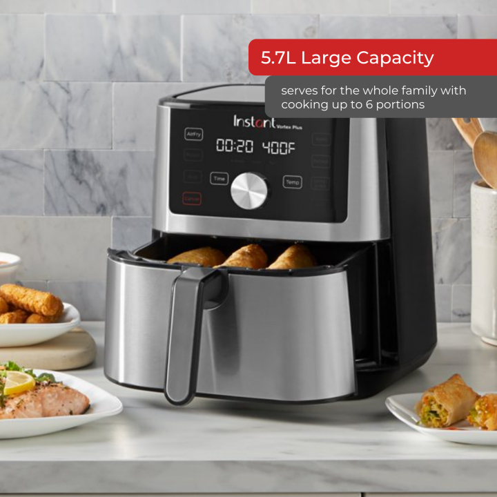 Instant Vortex Plus 6in1 Multifunction Healthy Oil Free Smart Air Fryer (Dehydrate, Broil