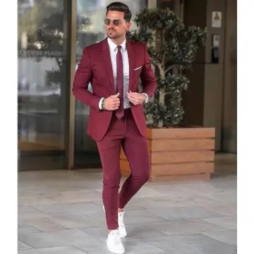 Maroon coat suit hot sale