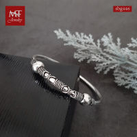 MT กำไลข้อมือเงินแท้ กำไลหลอด ตกแต่งบอลกลม สไตล์บาหลี ข้อมือ 16, 17 ซม. Solid 925 Sterling Silver Bangle (sbg446) MT Jewelry มณีธารา