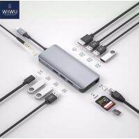 สินค้าขายดี!!! พร้อมส่ง WiWU Alpha Series 12 In1 USB-Cพอร์ตหลายพอร์ตDocking Multifunctionช่องHDMIส่งสัญญาณภาพอะแดปเตอร์USB3.0