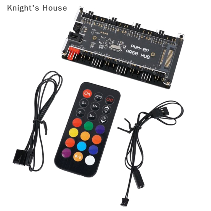 knights-house-อะแดปเตอร์ควบคุมการระบายความร้อนด้วยไฟ12v-4-pin-pwm-argh-สำหรับพีซี