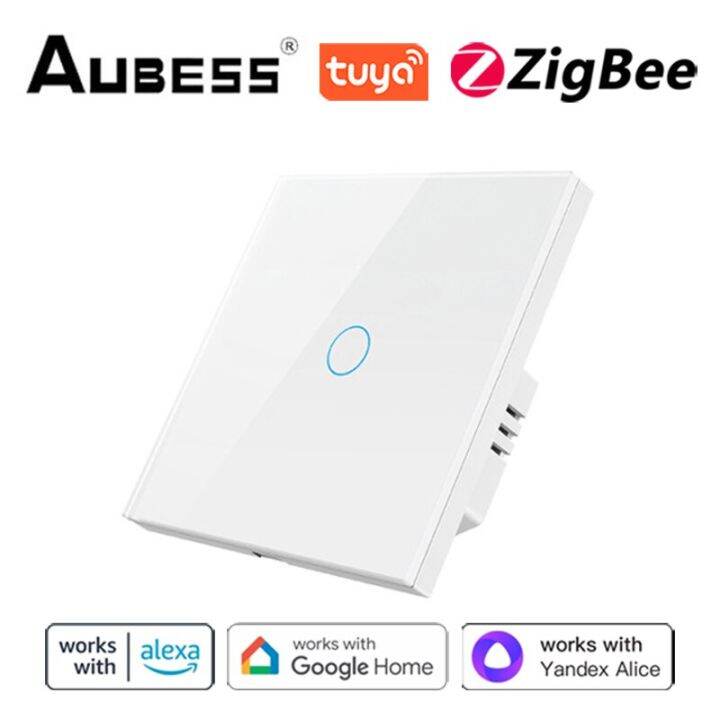 Smart Switch Voice Control Tuya 1/2/3/4 Gang Zigbee Touch Switch Samrt Home Wireless Wall Switch