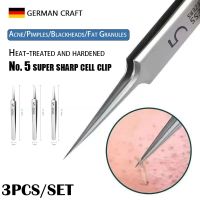 3PCS Facial Pore Cleaning Care Tools Ultra Fine Needle Tweezers Blackheads Acne Wart Skin Tag Removal Point Noir Black Head Clip