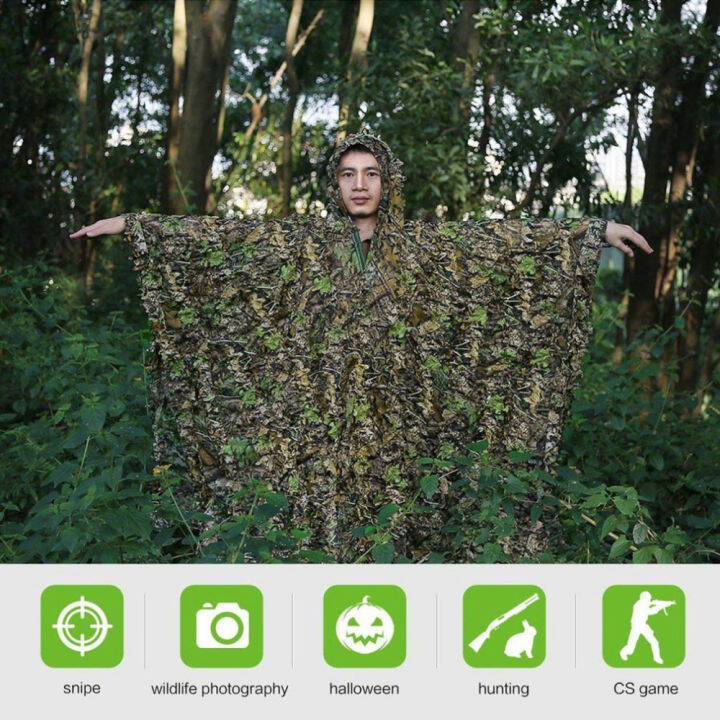 lifelike-3d-leaves-camouflage-poncho-cloak-stealth-suits-outdoor-woodland-cs-game-clothing-for-hunting-shooting-birdwatching-set