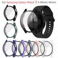 เต็มจอฟิล์มกระจกนิรภัย เคส PC Soft Watch Case สำหรับ Samsung Galaxy Watch 5 4 40mm 44mm Bumper Cover All-Around Screen Protector Film Anti Scratch เคสกันกระแทก