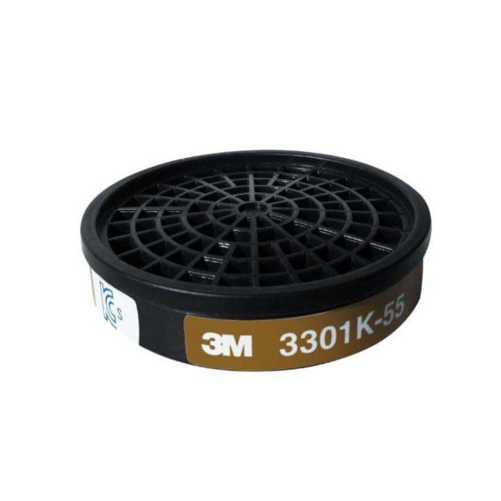 3m-หน้ากากซิลิโคน-ครึ่งหน้าแบบไส้กรองเดียว-hf-52-ตลับ-3301k-ฟิลเตอร์-และฝาครอบ