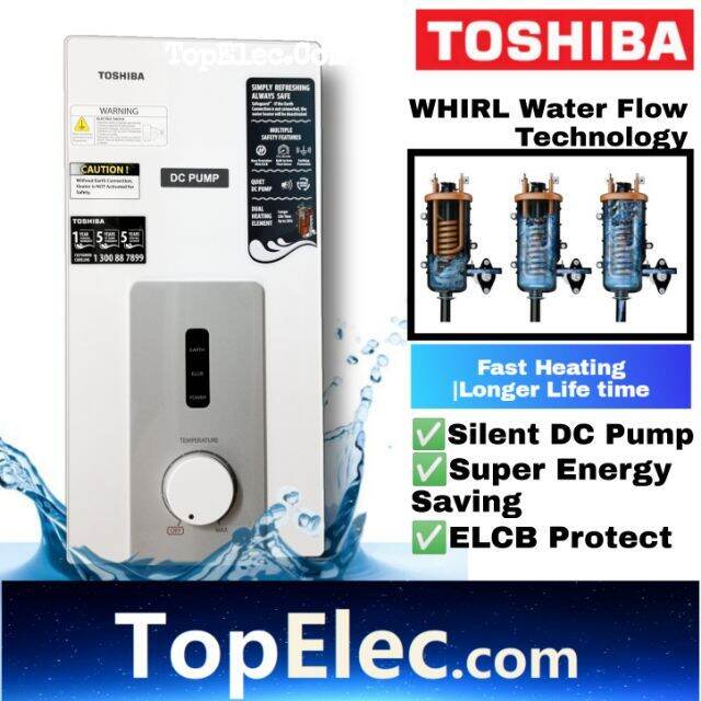 Toshiba Water Heater with DC Silent Pump DSK38S3MW TOPELEC Lazada