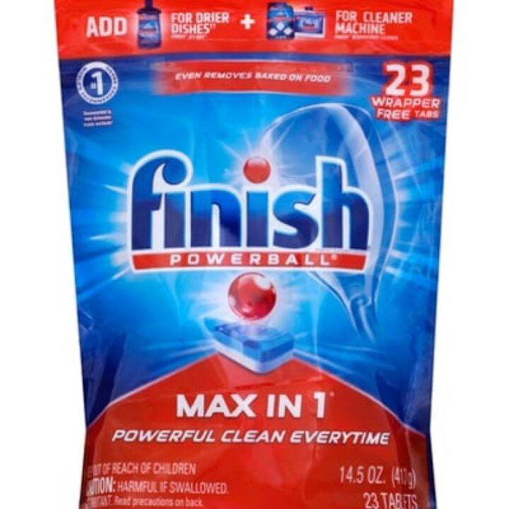 Finish Powerball Automatic Dishwasher Detergent wrapper free tabs