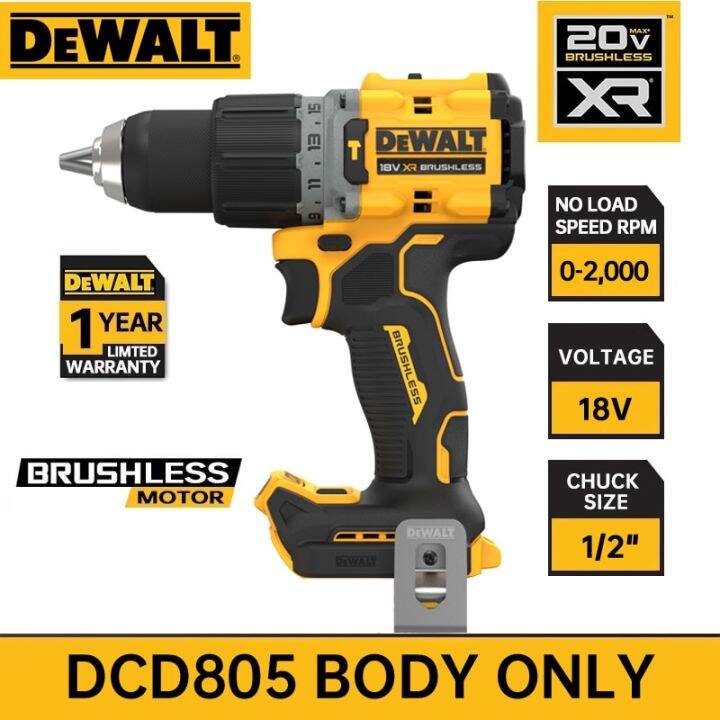 Dewalt DCD805 Hammer Drill/Driver Kit Tool Only 18V MAX XR Brushless